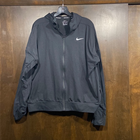 Nike Tops - Nike running dri fit zip up hoodie size XL
